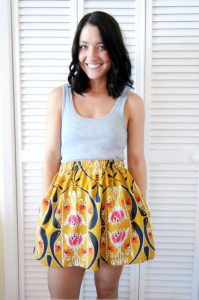 Gathered Skirt with Free Pattern