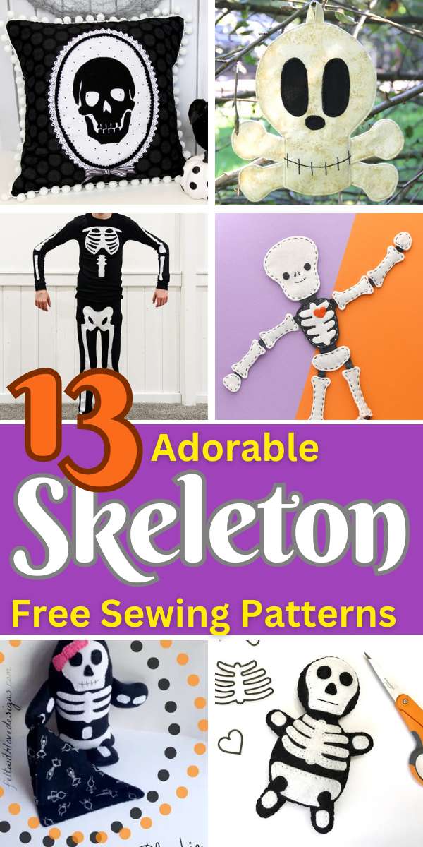 13 Adorable Skeleton Sewing Ideas