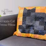 Sew a Scrappy Patchwork Black Cat Pillow