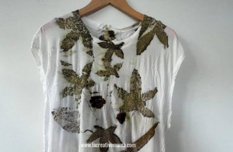 how to eco print on t-shirts