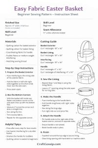 Easy Fabric Easter Basket Sewing Pattern (Perfect for Beginners) – Sewing