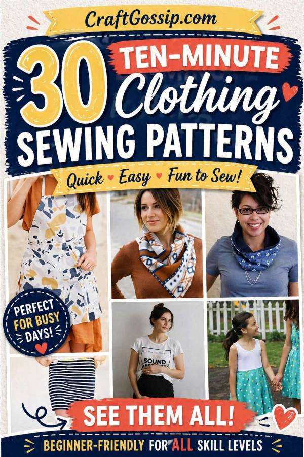 30+ Clothing Sewing Patterns You Can Whip Up in Just Ten Minutes ...